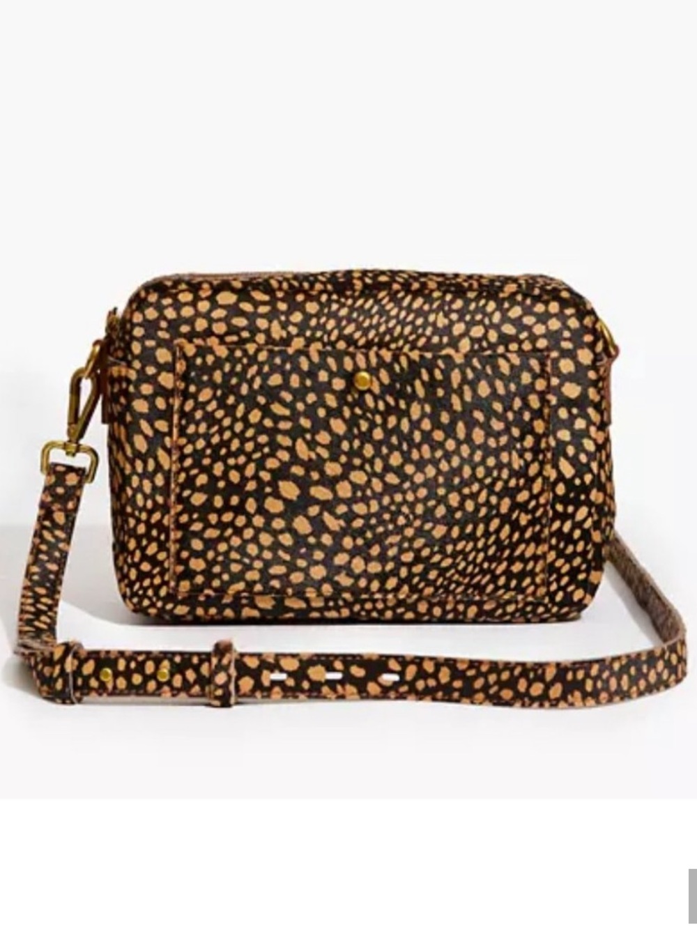 Madewell The Transport Camera Crossbody Bag in Leopard Print Calf Hair - Picture 2 of 13